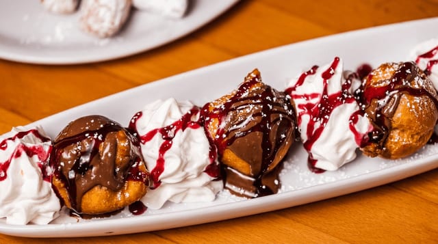 Fried Rainbow Cookies.