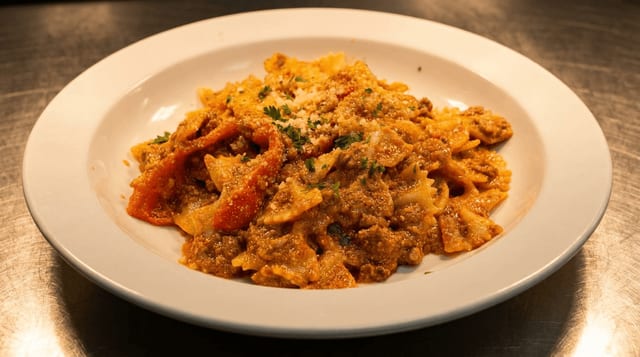 Farfalle & Sausage.