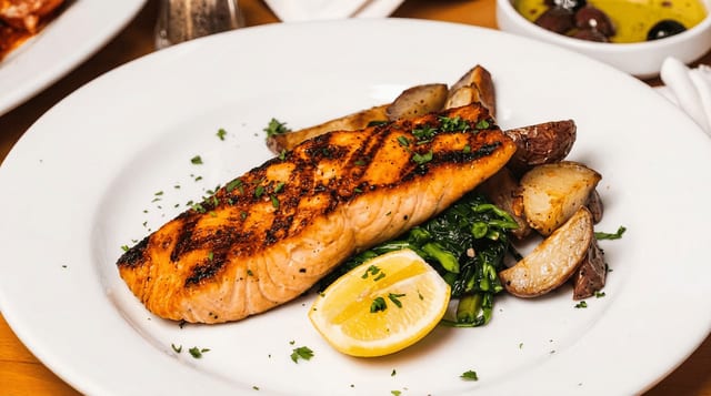 Grilled Salmon.
